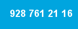 928 761 21 16 928 761 21 16